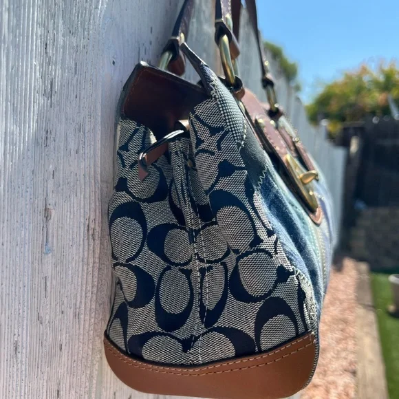 Coach Hampton Jean Turnlock Satchel - B0893-12216 - Picture 7 of 15